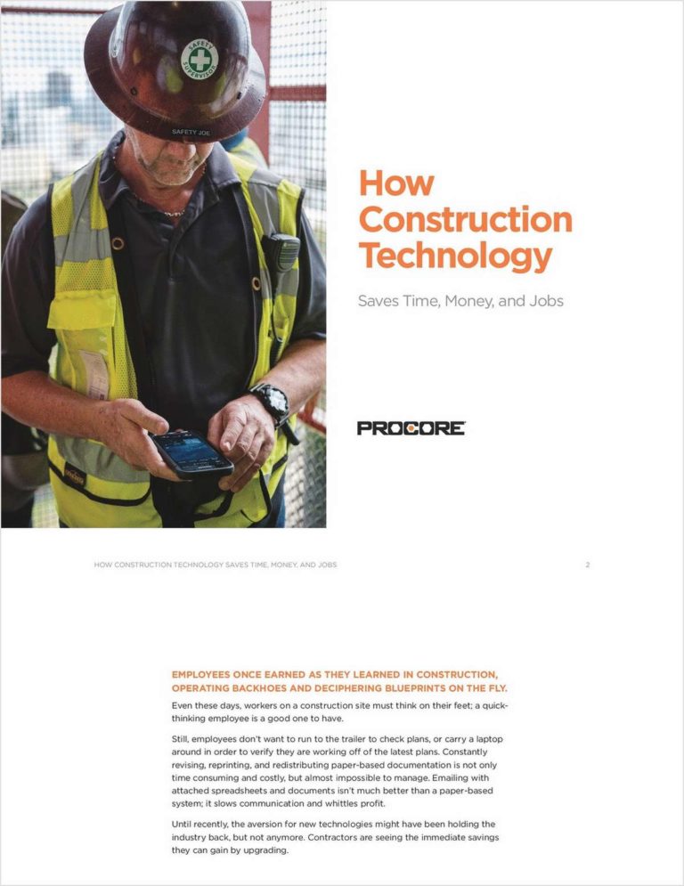 How Construction Technology is Saving Time, Money, and Jobs